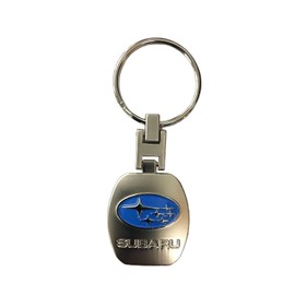 Subaru Gear Logo Chrome Key Tag Keyring Key Chain Genuine