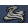 Cobra White Patch - 3.5x4 inch. Embroidered Iron on Patch