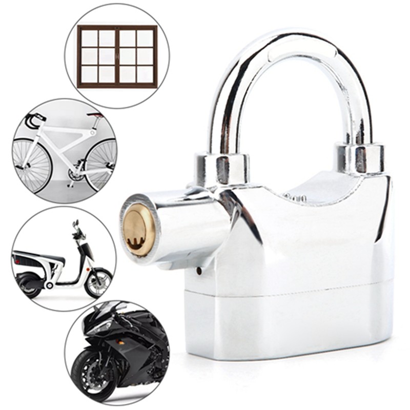 Anti theft Security Padlock Waterproof Siren Alarm Lock for Motorcycle