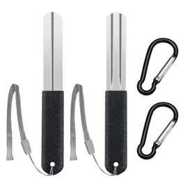 CVDYWDJIE 2 Pieces Mini Sharpening Stones, 2 Pieces Carabiner, Fishing Hook Sharpener, Diamond Arrow Whetstone, Practical Sharpener, Fishing Hook Accessories