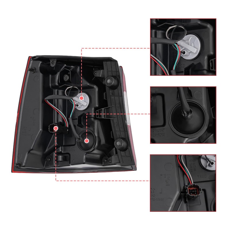 PIAOYUE- For 2013 2014 2015 Kia Sorento Outer Tail Light