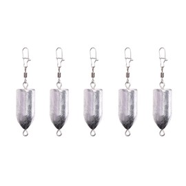TopHomer 5PCS Fishing Weight Bullet Shaped Lead Shot for Fishing, Rock Fishing, Sea Fishing or Ice Fishing (120g / 4.23oz)