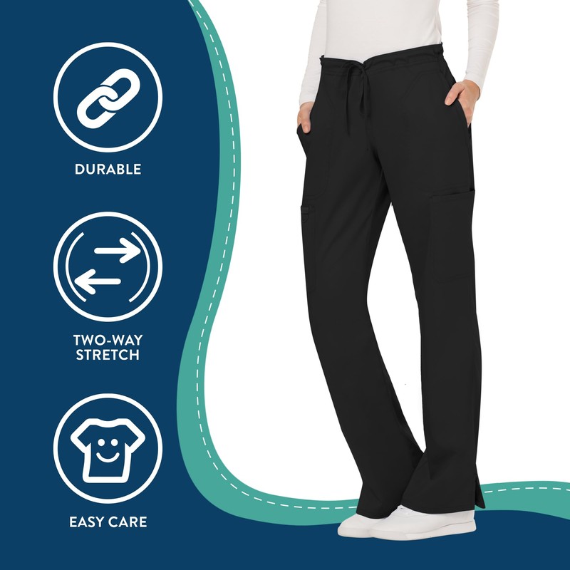 Cherokee Scrubs for Women Workwear Revolution, Drawstring Scrub Pants, Soft
