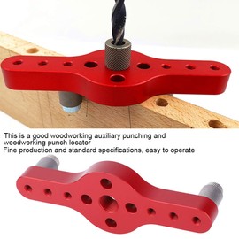 Joyzan Vertical Pocket Jig, Hole Woodworking Doweling Kit Self Centering Drill Guide Wood Punch Positioner Locator Dowel Aluminum Alloy Straight Floating Shelf Bracket for Invisible Shelves Tool Bit