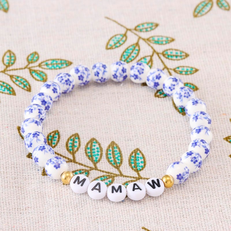 AHAETH Mamaw Gifts Bracelet for Mothers Day Grandma from Grandkids