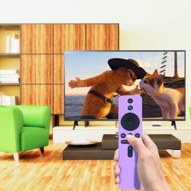 Remote Cover for Mi Box S, Case for Xiaomi Mi TV Stick Remote Control, TVBOX S 4K Controller Skin Sleeve Glow in The Dark Purple