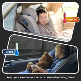 2 Pack Car Window Shades For Baby, UV Protection Sun Shades For Car Windows For Pets, Anti-Mosquito Net