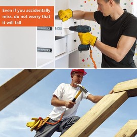 Pvcqjkd Tool Lanyard,3 Pcs Lanyard with Carabiner,Shock Absorbing Lanyard Adjustable Lanyard for Work Tools