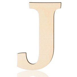 Large Wooden Letters 17 Inch, Big Wood Letters J Shape Cutouts Alphabet Unfinished Paintable Wooden Letters for Wall Decor DIY Crafts Painting Birthday Wedding Party Classroom Nursery Home Decor