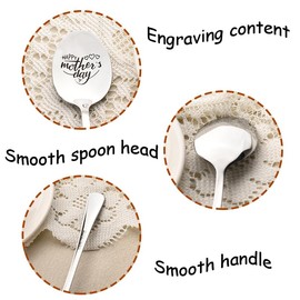 Happy Mother's Day Spoon Gifts for Mum Mom Birthday Gift for Mothers Mum Mothers Day Gifts for Nana Granddma Retirement Present for Aunt Auntie Keepsake Gifts for Mum Coffee Tea Spoon