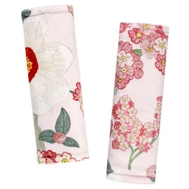 TANOFAR Baby Car Seat Strap Pads, Soft Carseat Straps Covers, Car Seat Straps Shoulder Pads for Girls, Seat Belt Cover Pad for Kids, Suitable for Baby Car Seat, Pushchair, Stroller, Hibiscus Flower