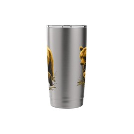 Mama Bear With Two Cubs Stainless Steel Insulated Tumbler