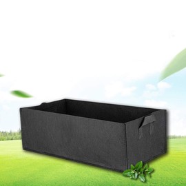 DOITOOL 6pcs Square Grow Bag Non-Woven Fabric Garden Bed Flower Vegetable Planting Bag Planter Pot Container for Nursery Garden (40x30x20cm Black)