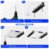 Fixirons 6 Pack Overhead Storage Bin Rack, Ceiling Racks for