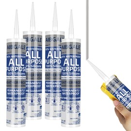 Gray Silicone Sealant, All-Purpose 100% Waterproof Silicone Caulk, Adhesive Caulking Silicone for Indoor Outdoor Windows, Aquarium, Bathtub Auto Leak Seaing, 10.1 Oz, 1 Pack (1)