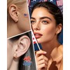 Elaximn Tiny Patriotic Gold Huggie Earrings for Women