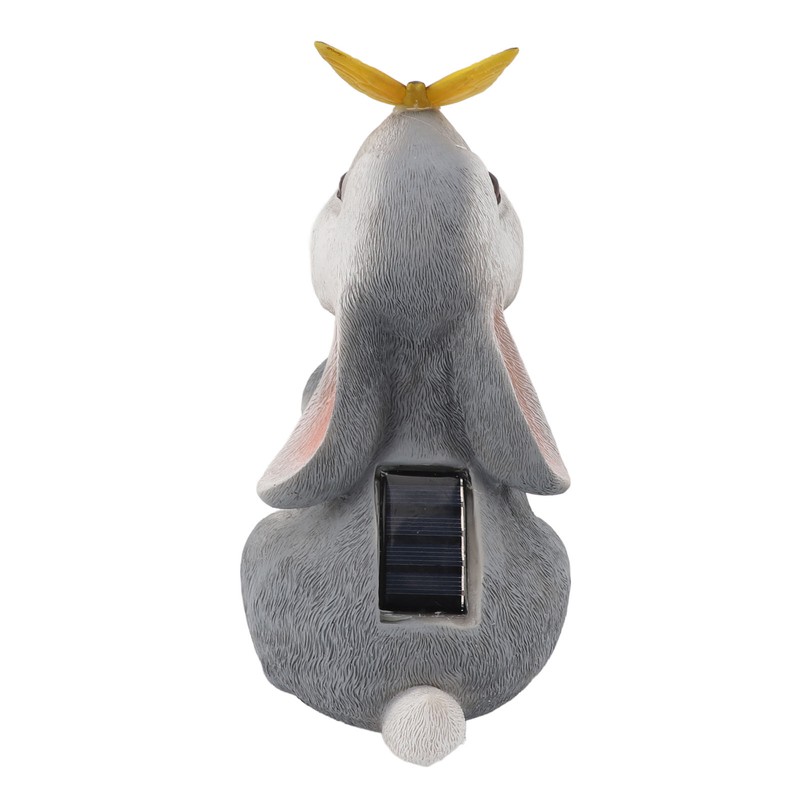 Bunny Outdoor Garden Statues Resin 600mAh Warm Light Rabbit with