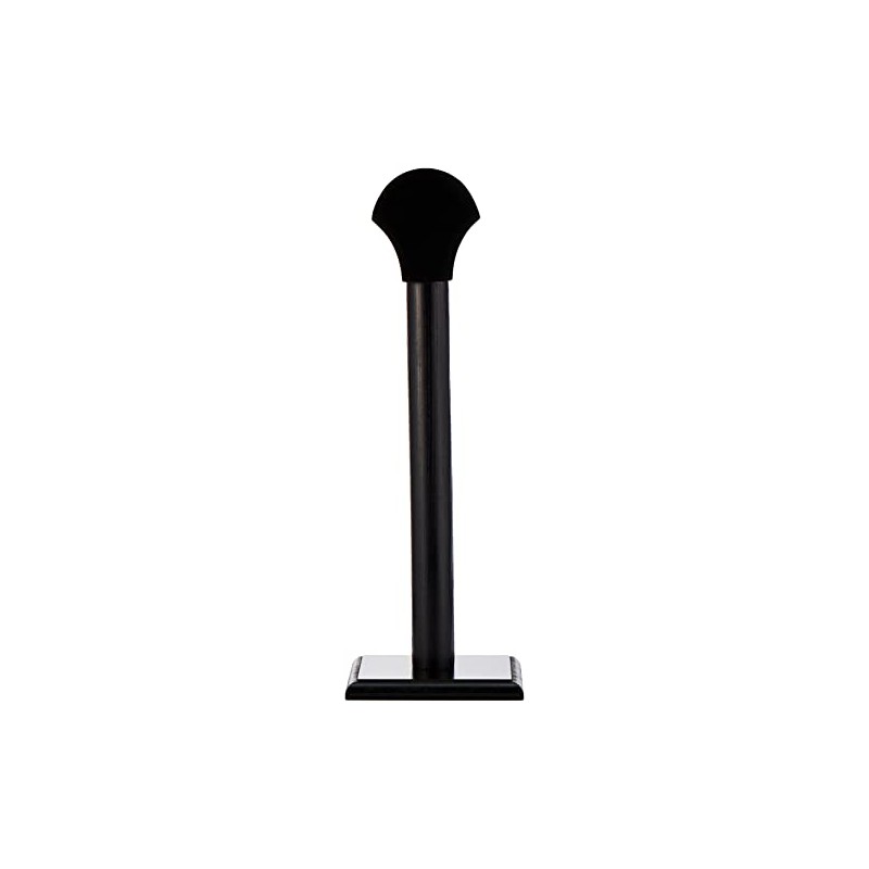 SZCO Supplies 17” Black Wooden Full-Sized Helmet/Headwear Display Stand with