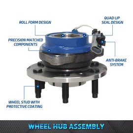 Bodeman - Pair (2) Front Wheel Hub & Bearing Assembly for 2000-2012 Chevy Impala/ 2000-2007 Monte Carlo/ 1997-2005 Venture