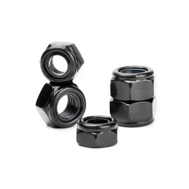 5/16-18 Nylon Insert Hex Lock Nuts Locknuts,304 Stainless Steel 18-8,Black Oxide Finish, Hex Drive,30pcs