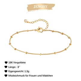 Jenosy 14K Gold-Plated Bracelet Women's Gold, Stainless Steel