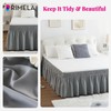 RIMELA Grey Bed Valance Sheet King Elasticized Bed Skirt Easy