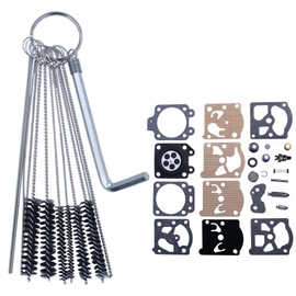 Mtanlo Carburettor Repair Kit Replacement for Walbro K20-WAT Husqvarna 55 51 455 460 Rancher Echo Poulan Pro Homelite Stihl 026 Replacement Parts for Chainsaw Acve Cleaning Brush