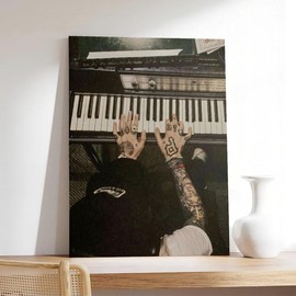 Vintage Mac Miller Piano Poster, Tribute Mac Miller Poster, Music Lovers Poster, Gift For Fans - Color: Unframe-style, size: 08x12inch(20x30cm)