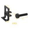 LHUIDDH 4-Pack Heavy Duty Adjustable Furniture Legs,Black Metal Leveling Feet