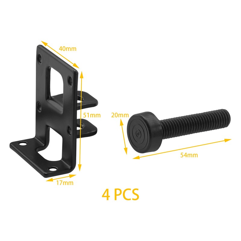 LHUIDDH 4-Pack Heavy Duty Adjustable Furniture Legs,Black Metal Leveling Feet