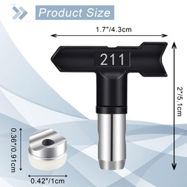 Airless Paint Sprayer Tips Reversible Spray Nozzle Tip Airless Spraying Machine Parts for Fences Garden Car Home 5 Pieces - 211, 313, 415, 517, 623
