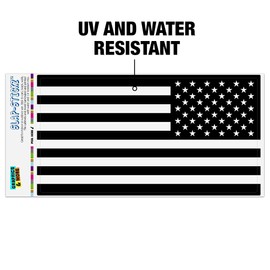 GRAPHICS & MORE Subdued Reverse American USA Flag Black White Military Tactical Automotive Car Window Locker Bumper Sticker