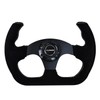 TIYPEOR D Shape Kart-Style Open-Top Suede Racing Steering Wheel for