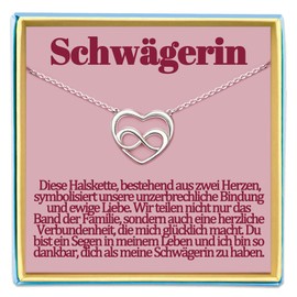 Temulnee Sister-in-law necklace gifts for sister-in-law gift for birthday necklace gift ideas birthday gifts Christmas Mother's Day Mother's Day gifts heart necklace heart jewellery ladies women, No,