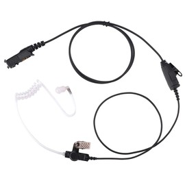 AIRSN Earpiece for Motorola XPR3300e XPR3500e XPR3300 XPR3500 Radio Walkie Talkie with MIC and PTT Single Wire Acoustic Tube Headset, Long Life Design