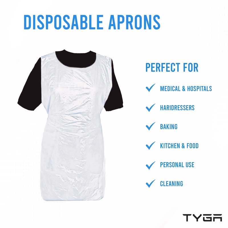 TYGA Store | Disposable Polythene Aprons, PPE Aprons Disposable -