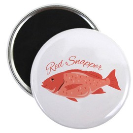 CafePress Red Snapper Fish Magnets 2.25" Round Magnet, Refrigerator Magnet