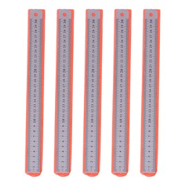 ZONADAH 5 Pcs Stainless Steel Measuring Tool 30cm Metric Metal Rulers Measuring Straight Rulers Measurements Tools with Hanging Hole for Measuring Drawing