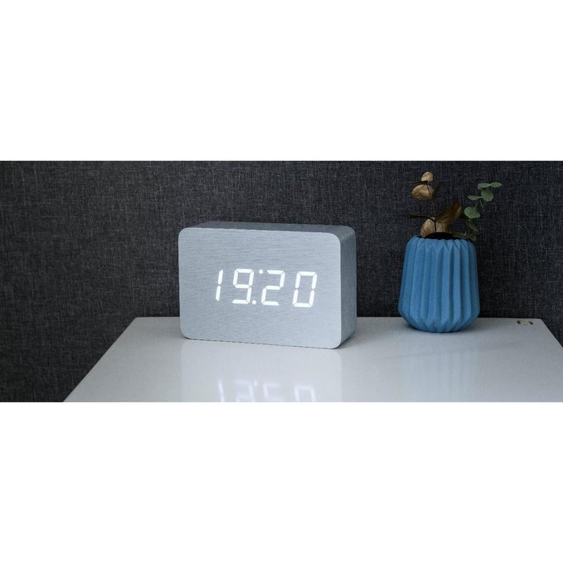 Kutia Brick Click Clock - Color: Aluminum Brick Click Clock