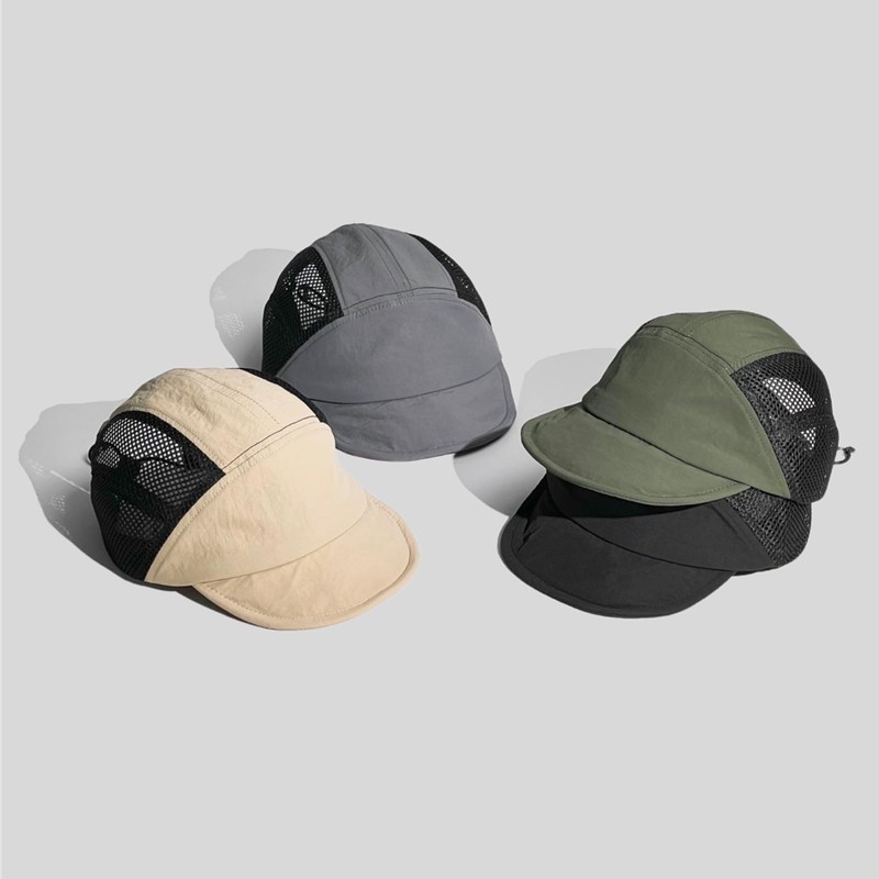 TUISKU 5 Panel Cap Short Brim Mesh Hat Jet Cap