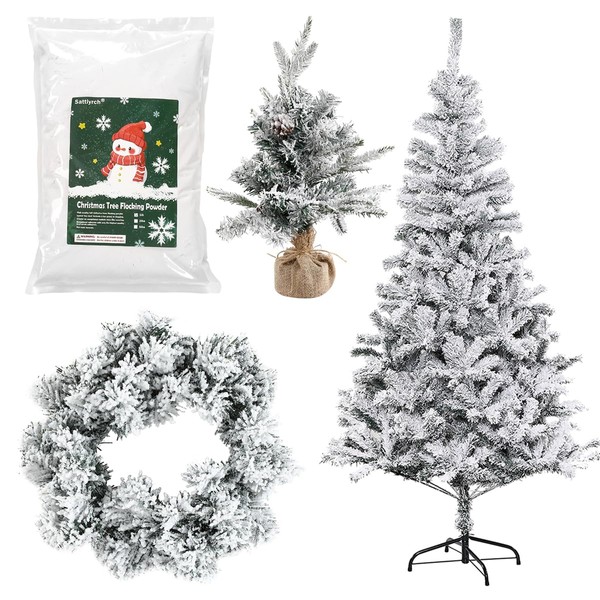 Sattiyrch Flocking Spray for Christmas Tree,Fake Snow Spray(1, Pounds)