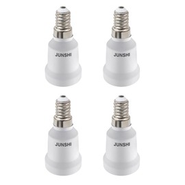 JUNSHI E14 to E27 Adapter Lamp Socket Converter,Small Screw to Edison Screw Adapter,4 Pack