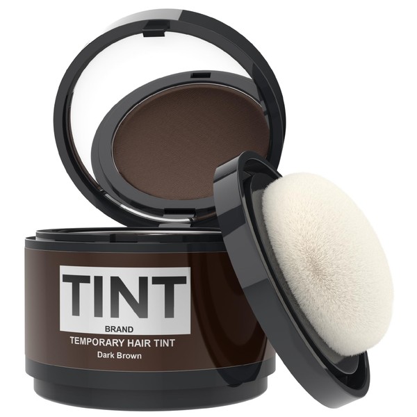 Hair Tint - Instant Hair Concealer for Greys, Thinning Hair, or Patchy Beards. Temporary Hair Shadow for all hair types. Sweat and Weather Resistant. Hairline Powder (Dark Brown)