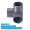 PATIKIL 1 1/4" 3 Way Elbow Pipe Fittings UPVC, 8