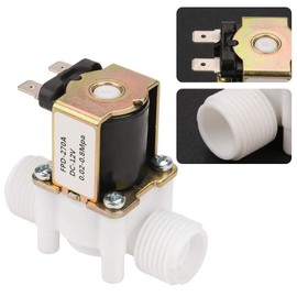 DEWIN Solenoid Valve, Solenoid Water Valve 12 V G1/2 Inch NC Electric Inlet Solenoid Water Valve for Water Dispenser