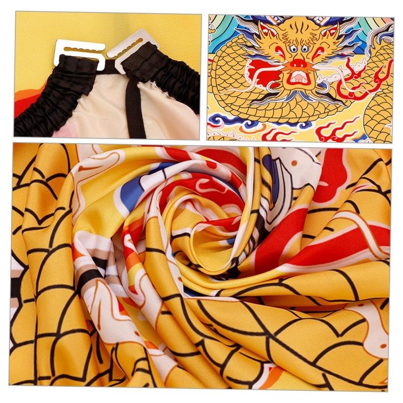 WOONEKY Chinese Dragon Pattern Hair Cutting Cape Large Barber Cape