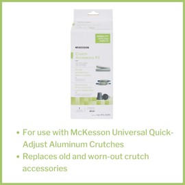 McKesson Crutch Accessory Kit, Underarm Cushions, Hand Grips, Tips, 1 Count, 1 Pair