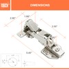 TOUCH Cabinet Hinges (2 Pairs, 4 PCS) Frameless 165 Degree