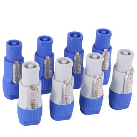Moovul 8Pcs Powercon 3 Pin Speaker Chassis NAC3FCA NAC3FCB PowerCon Connector 3Pins 20A 250V Powercon Male Plug