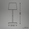 BRILONER - LED Table Lamp Wireless IP44 with Touch, Dimmable